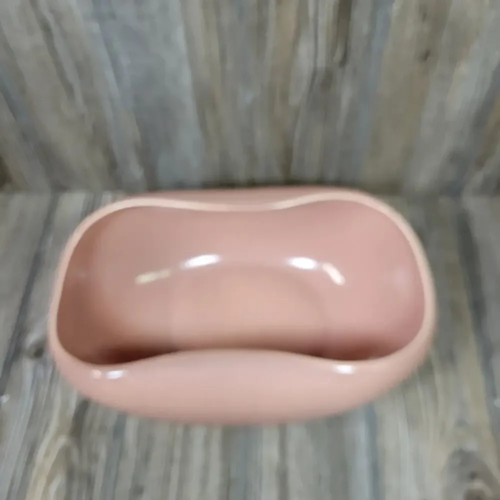 Russel Wright American Modern Coral Pink Salad Serving Bowl Steubenville MCM 50s